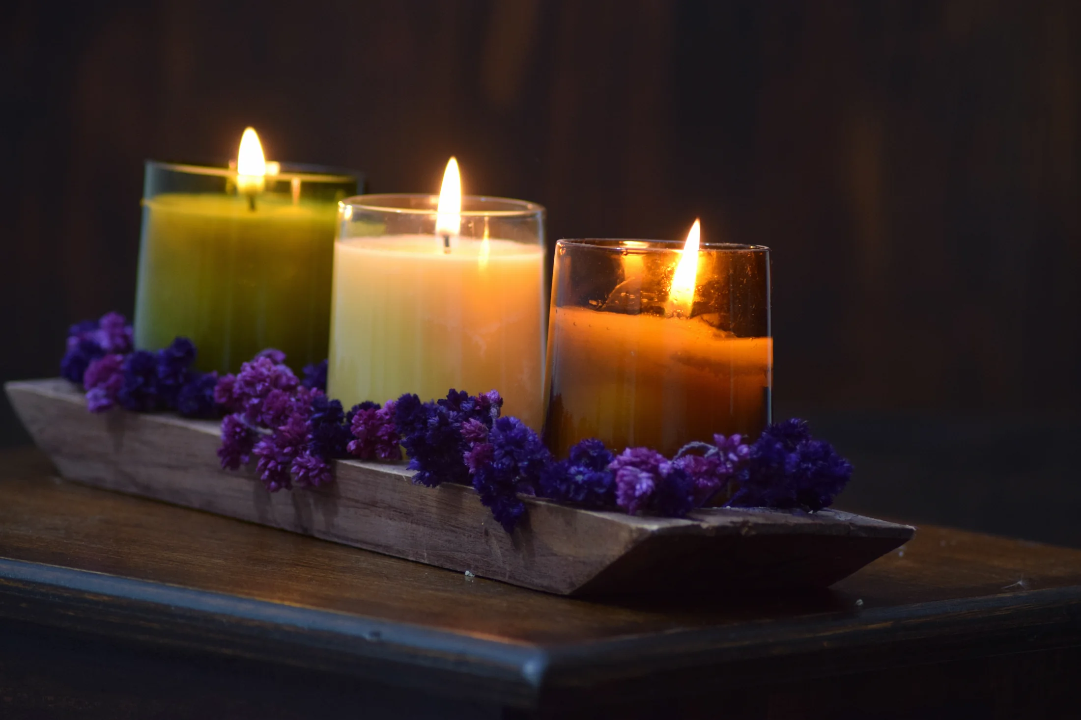 Velas SURUSIC elaboradas en vidrio recuperado