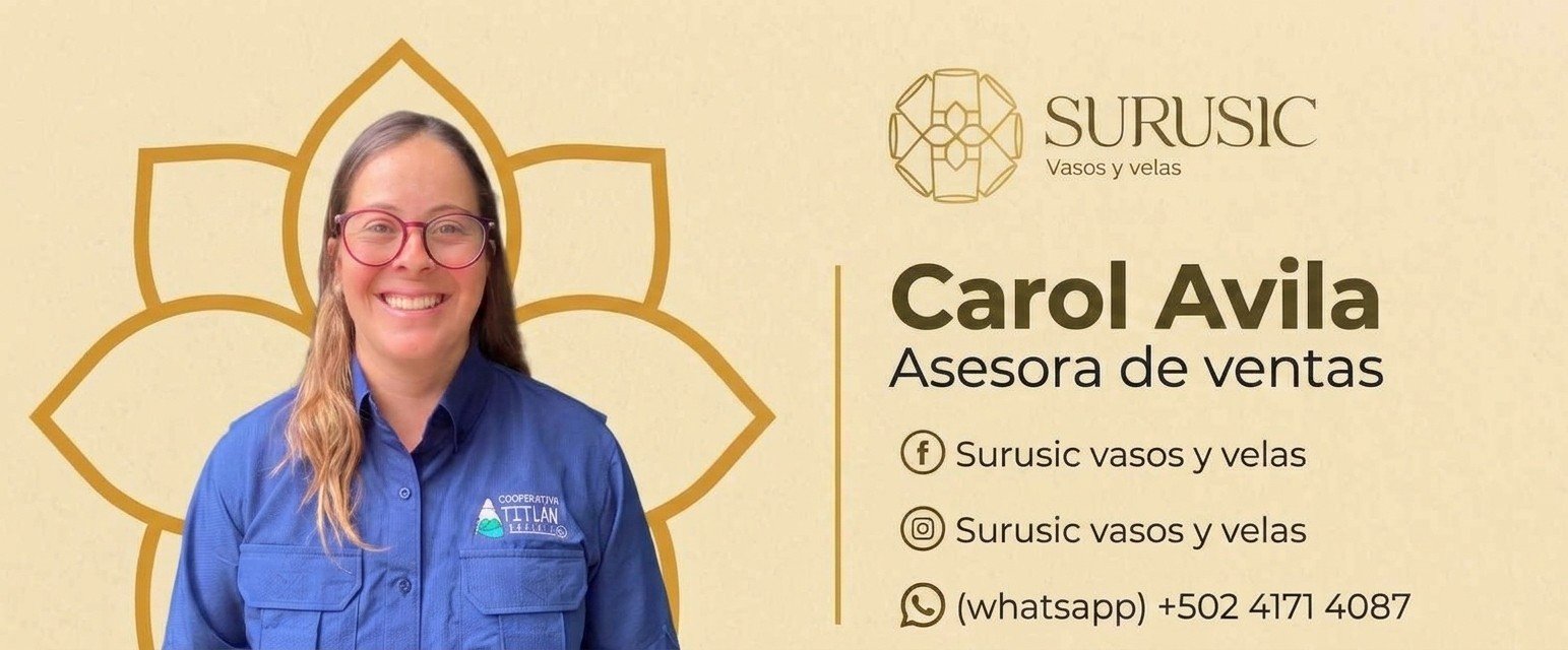 Tarjeta de contacto de Carol Ávila, asesora de ventas de SURUSIC
